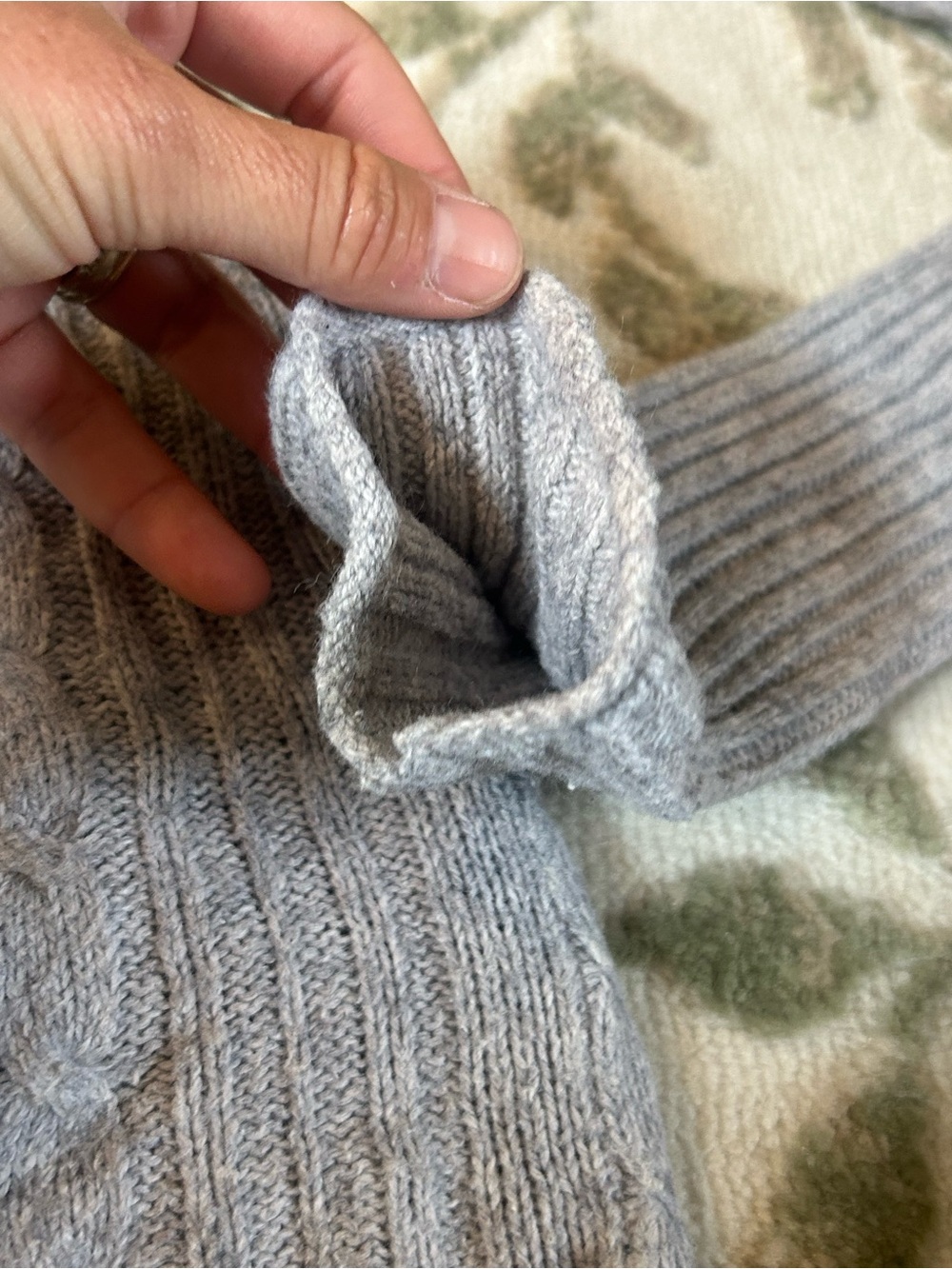 Vintage Y2K Hollister Babydoll Top Women SMALL GREY CableKnit Sweater BellaSwan - Picture 11 of 15